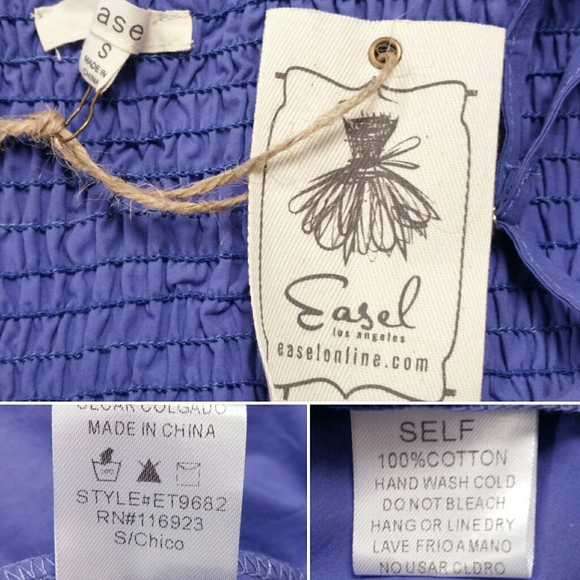 🚨SOLD🚨 Easel Periwinkle Blue Bodice Tie Dress SM - Picture 4 of 7